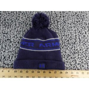 Under Armour Pom Pom Beanie Hat Navy Blue Mens OSFM‎